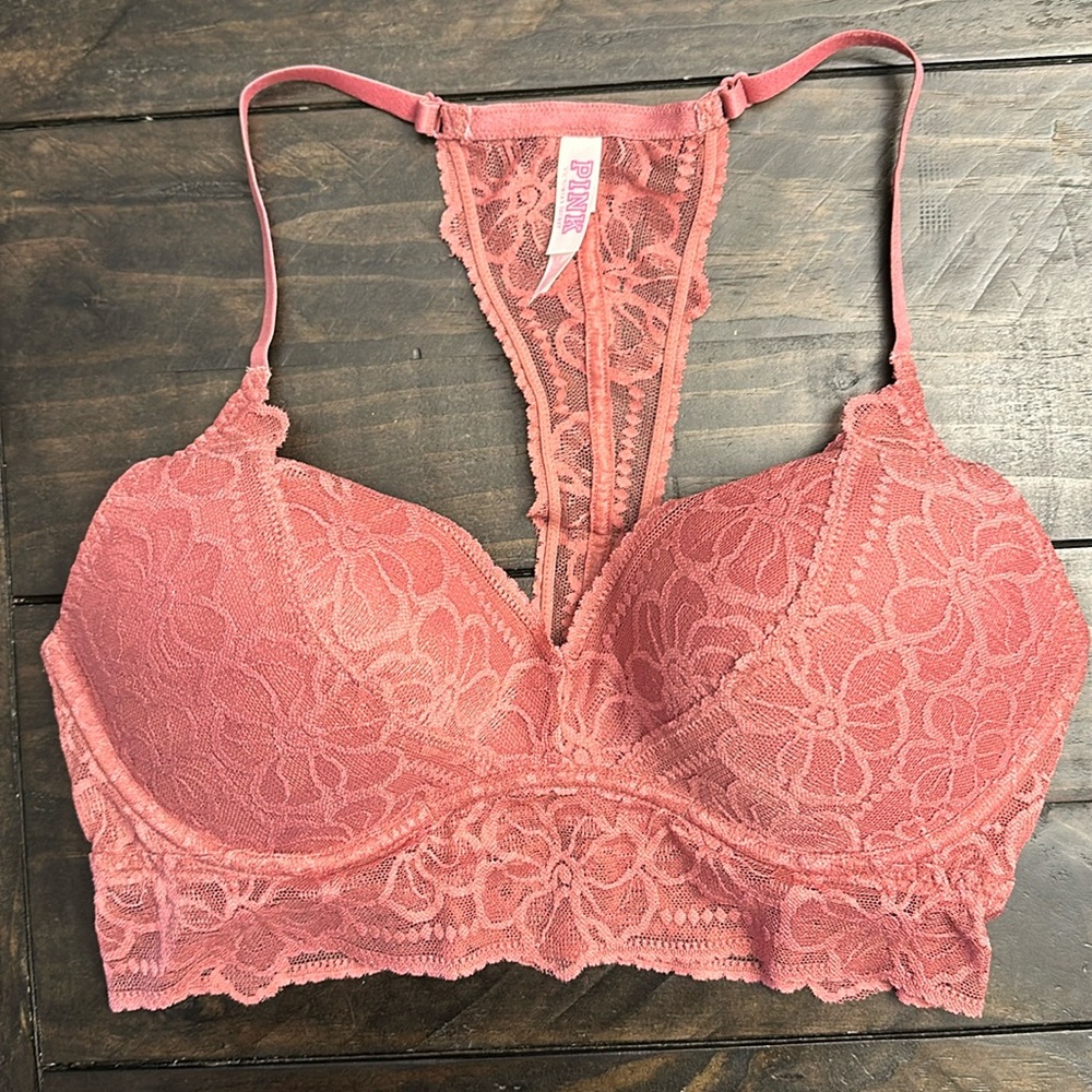 PINK Victoria’s Secret padded lace bralette
